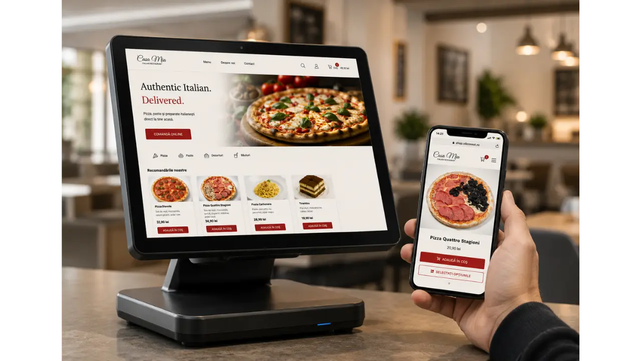 realizare magazin online, responsive, laptop si smartphone, preview